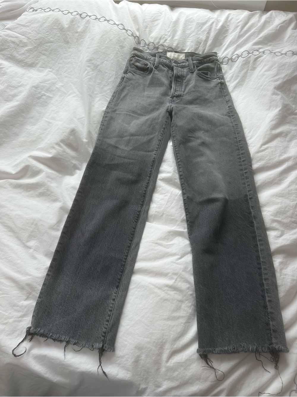 MOTHER ‘Rambler Ankle Fray’ Jeans in Hitting The Pavement